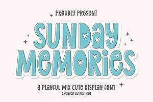 Sunday Memories - Cute Display Font, a Handwritten Font by Keithzo
