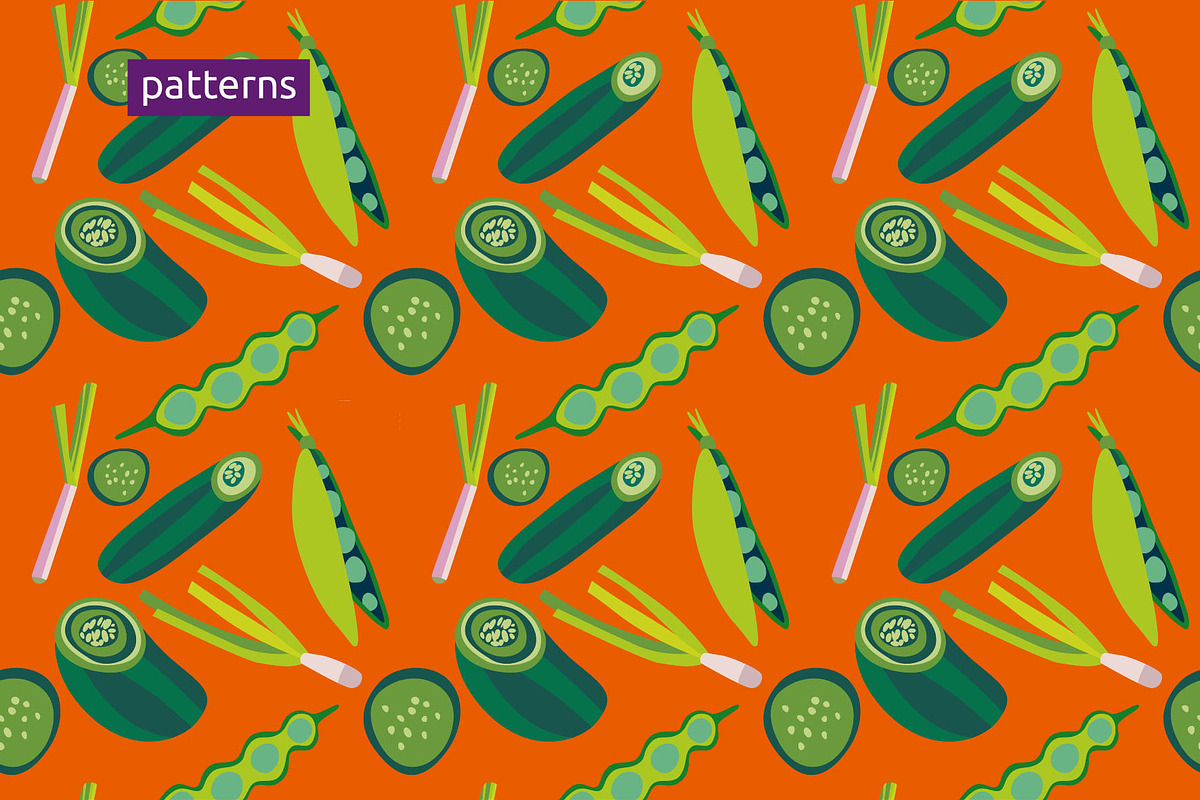 Vegetables, vector, a Food Illustration by Olha Kalyta (Photo 5 of 10)