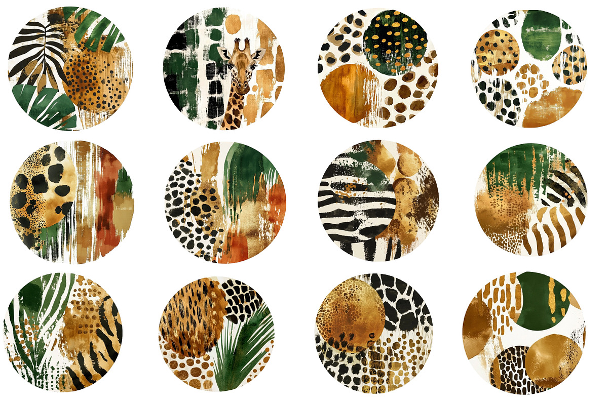 Safari Circles Clip Art, an Illustration by Designworld (Photo 3 of 5)