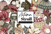 Autumn Stroll Clip Art, an Illustration by VS Studio (Thumbnail 1 of 3)