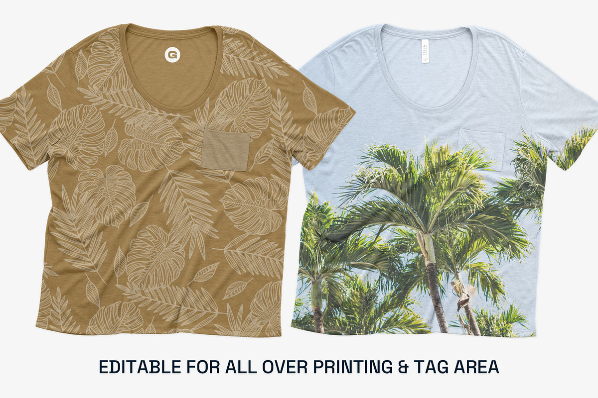 Bella Canvas Flowy Pocket Tee Mockup, a Shirt Mockup by GraphicHero (Photo 8 of 8)