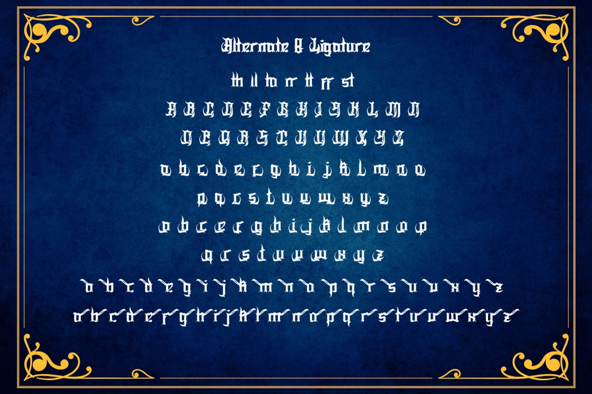 Tattos Wishe - Classic Blackletter, a Blackletter Font by Dhabee (Photo 5 of 18)