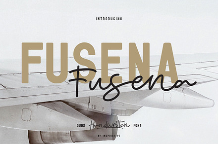 Fusena - Duos Handwritten Font, a Script Font by Inspiratype