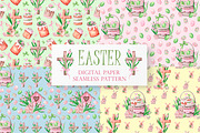 Easter watercolor set. Happy Easter!, an Illustration by SabinaWatercolorArt (Thumbnail 9 of 16)