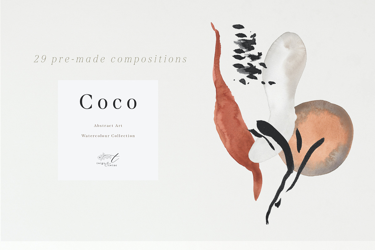 Coco - Abstract Watercolors, an Illustration by Twigs and Twine (Photo 4 of 14)
