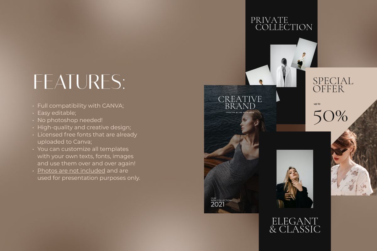Elegance: Canva Inst story templates, a Social Media Template by Make It Yours Lab. (Photo 5 of 10)