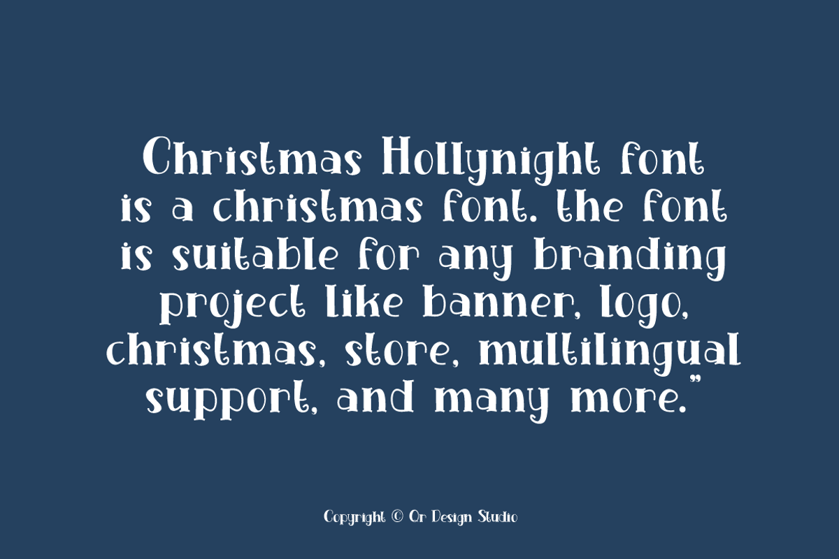 Christmas Hollynight Font, a Serif Font by QR Design Studio (Photo 4 of 11)