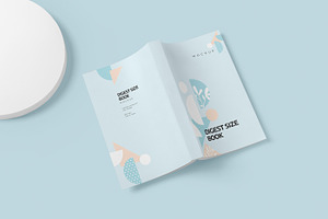 5 Digest Size Book Mockups