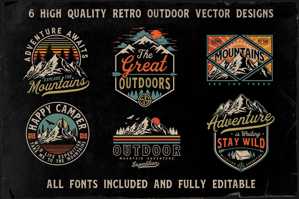 Outdoor Adventure Logo Templates, a Poster Template by Michael_Hinkle (Photo 2 of 8)