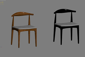 CH20 Elbow Chair 3d Model