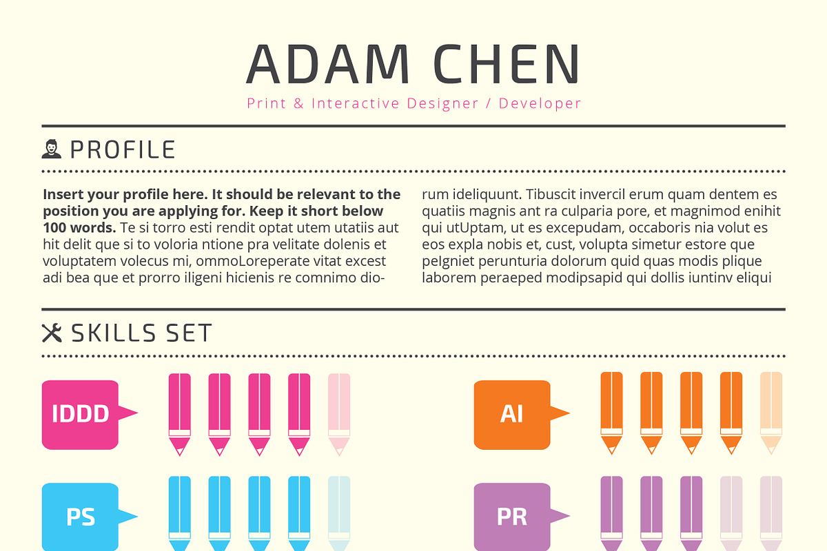 Infographic Resume, a Resume Template by Studio Chen (Photo 3 of 5)