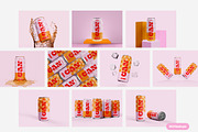 Beverage Can Mockup Set, a Packaging Mockup by Mego-studio (Thumbnail 2 of 7)