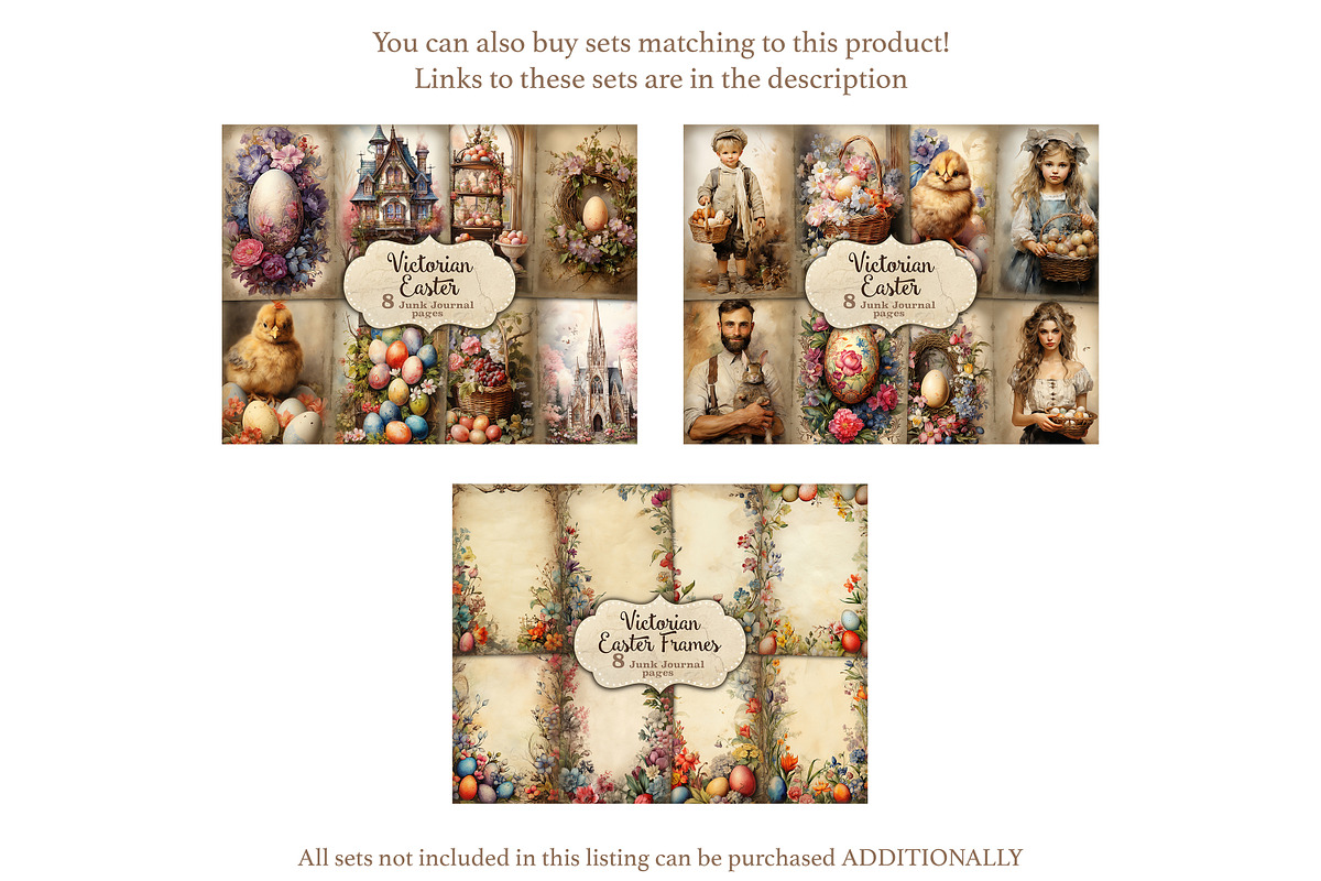 Victorian Easter Junk Journal Kit, a Seasonal Illustration by GlamArtZhanna (Photo 2 of 10)