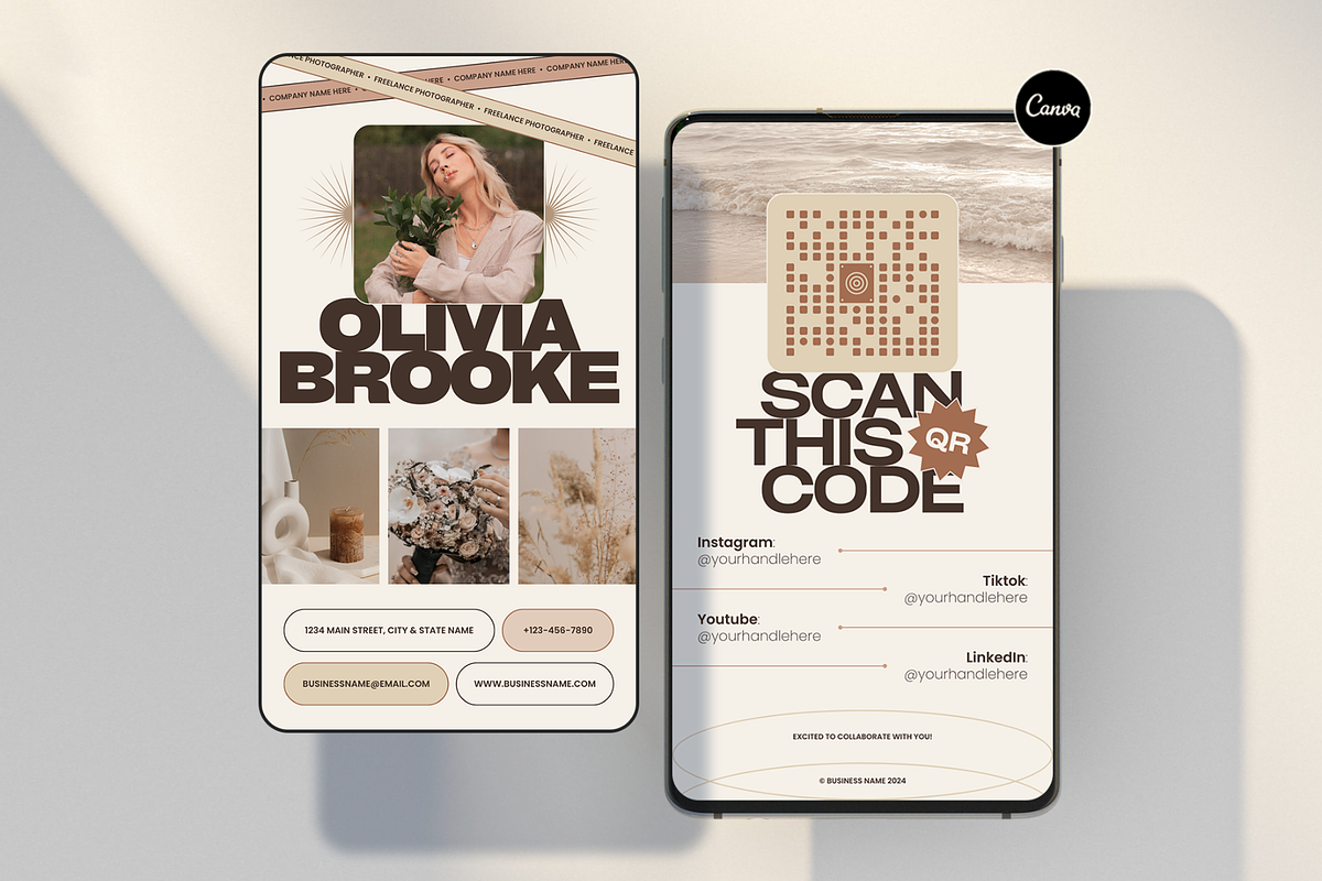 Neutral Digital Business Card, a Marketing Template by Creatif Foundry (Photo 1 of 6)