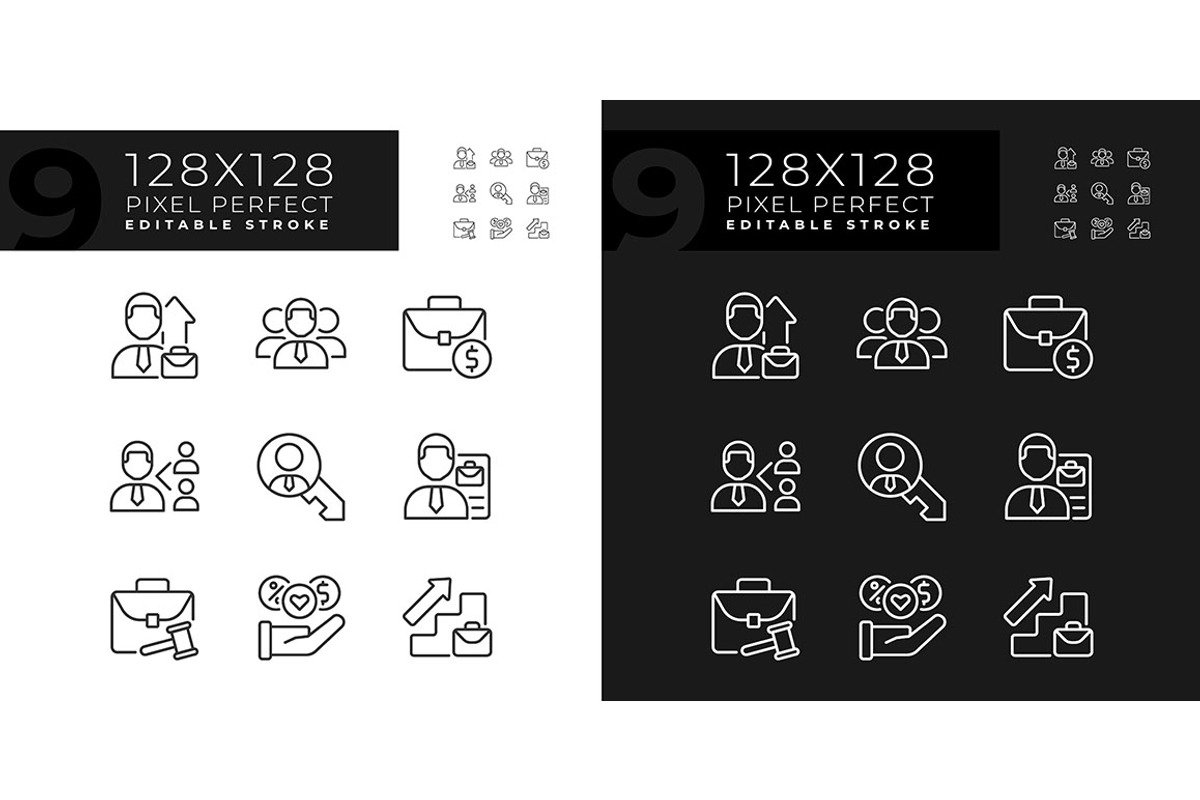 Job related pixel perfect linear, an Outline Icon by IMG Visuals