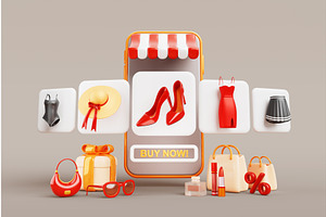 Online fashion shop sale concept, a Finance Illustration by Marozhkastudio