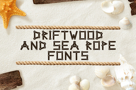 Driftwood & Sea Rope fonts, a Font by tmcom