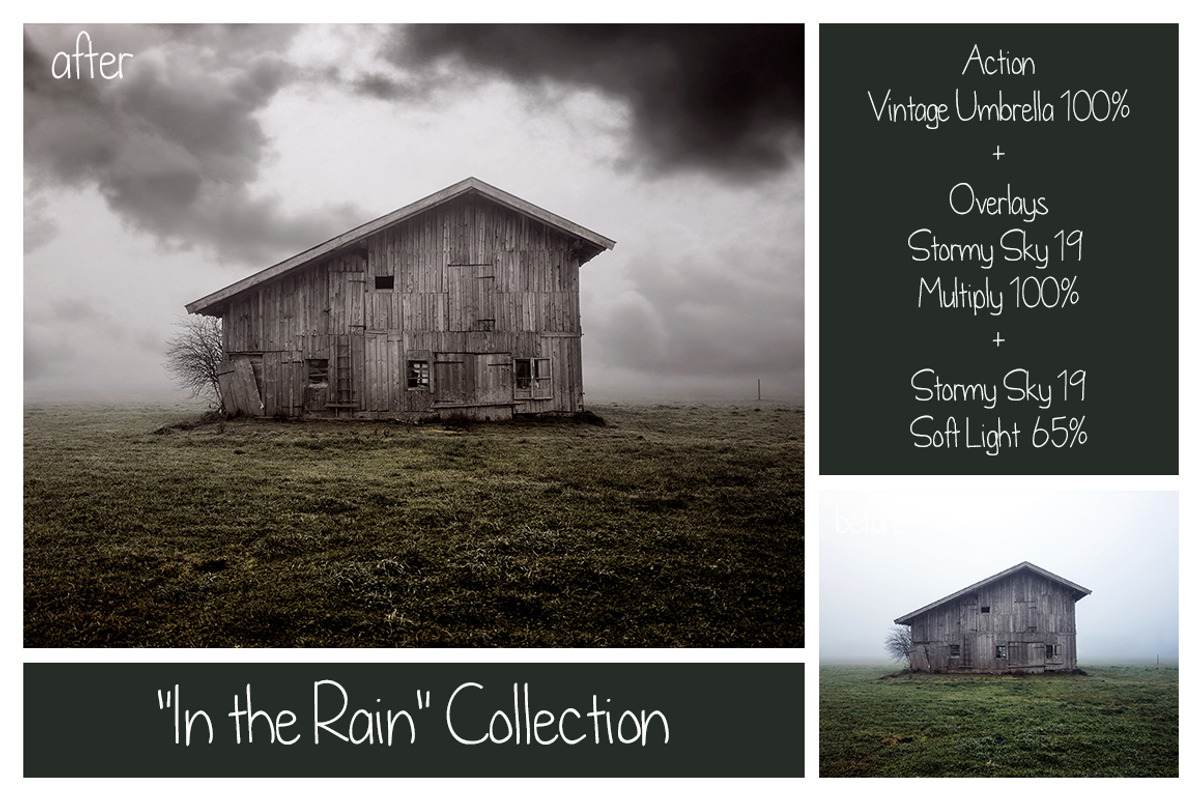 Rain Bundle - Actions&Overlays, a Texture Graphic by LovePhotoMoment (Photo 13 of 19)