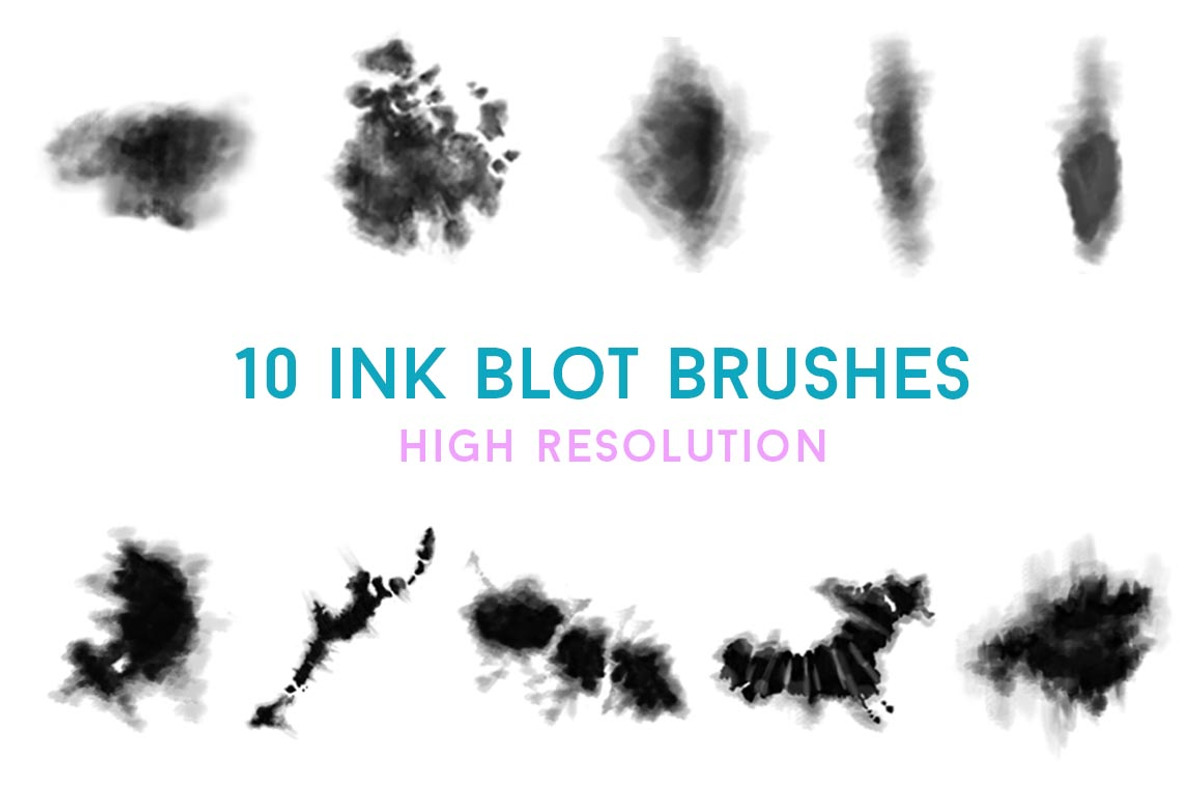 Procreate Ink Blot Brushes Vol 1, a Brush Add-On by The Gypsy Goddess (Photo 2 of 7)