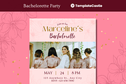 Floral Bridesmaid Bachelorette Party, a Design Template by TemplateCastleStore (Thumbnail 1 of 2)
