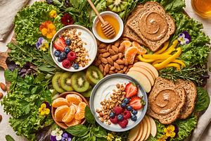 vegan, healthy food, vegetables, a Food & Drink Photo by itakdalee