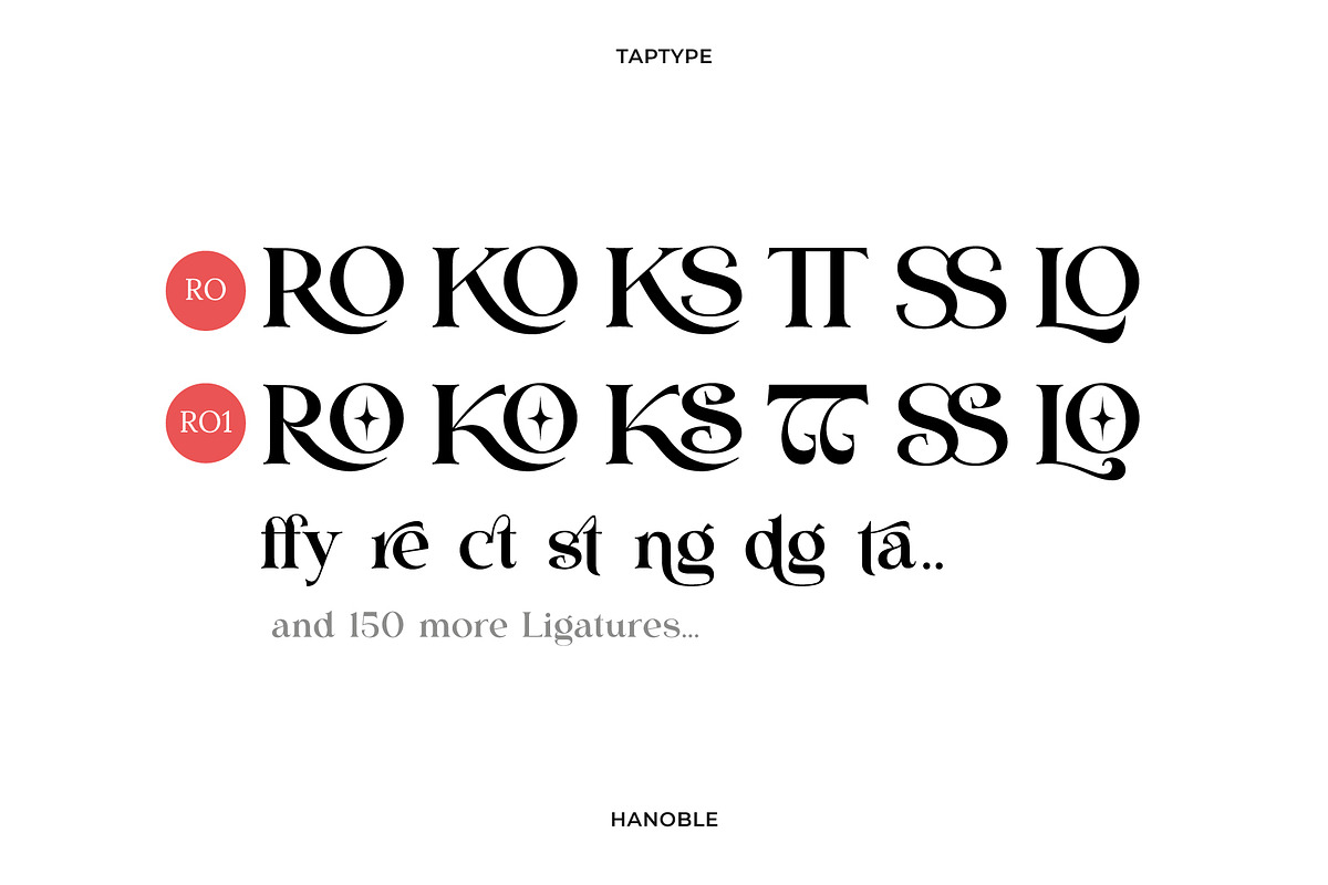 Hanoble - Modern Ligature Serif, a Serif Font by Vesvocrea (Photo 7 of 13)