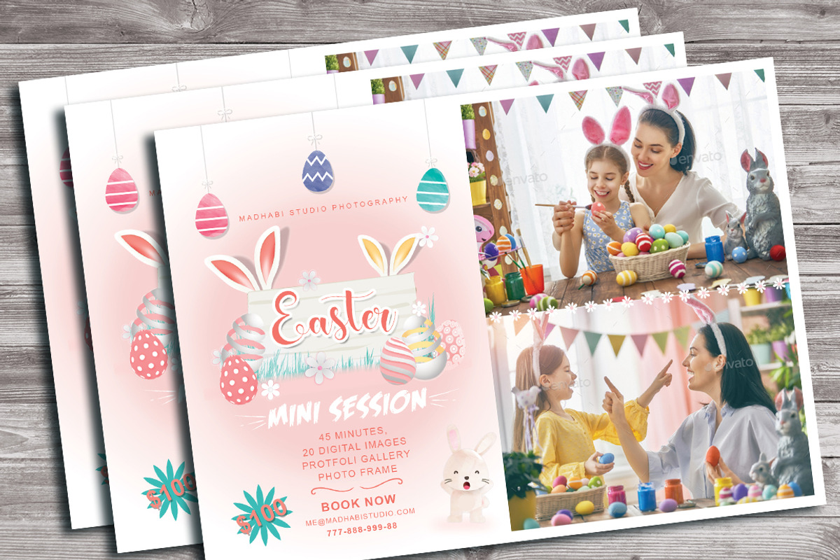 Easter Mini Sessions Template, an Invitation Template by Madhabi Studio (Photo 2 of 3)