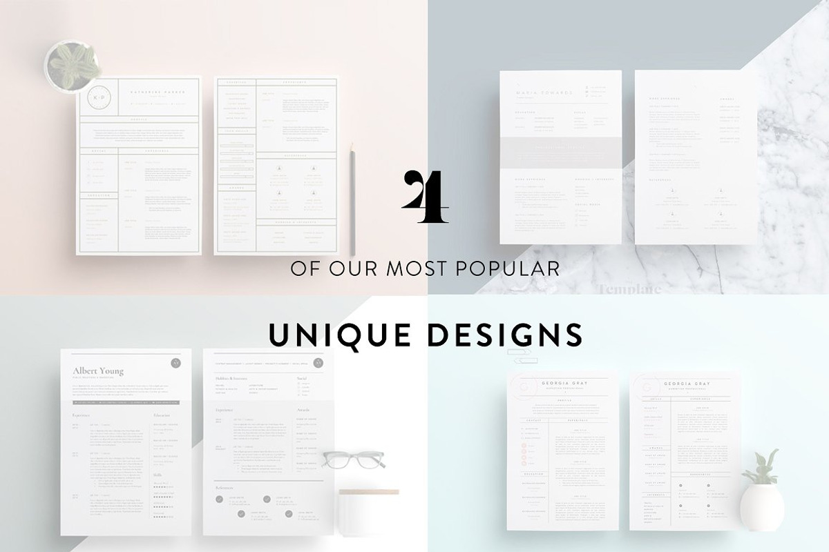 Most popular resumes bundle | SALE!, a Resume Template by The Template Depot (Photo 2 of 3)