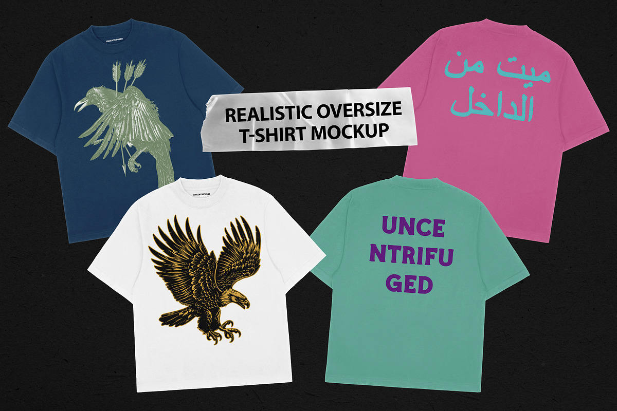 Realistic Oversize T-shirt Mockup, a Shirt Mockup by Uncentrifuged Pressure (Photo 1 of 10)