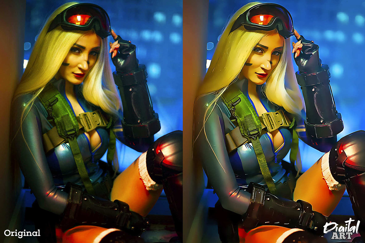 Digital Vector Art Photoshop Action, an Action Add-On by Krystal Designs Co. (Photo 3 of 13)