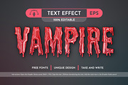5 Vampire Editable Text Effects, a Layer Style Add-On by rwgusev (Thumbnail 6 of 7)
