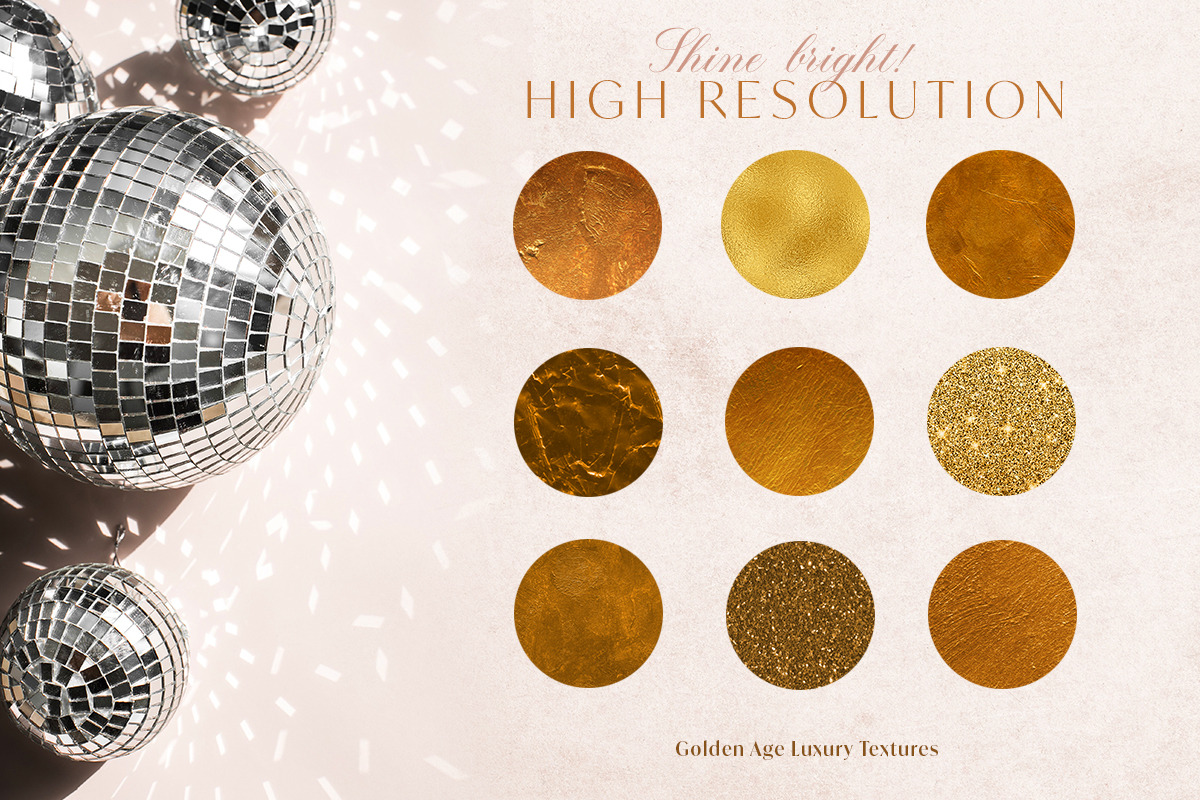 Gold Foil Glitter Luxury Textures, a Texture Graphic by NassyArt (Photo 2 of 13)