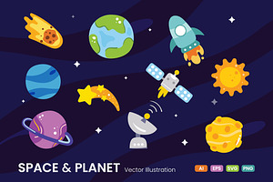 Space And Planet Illustration