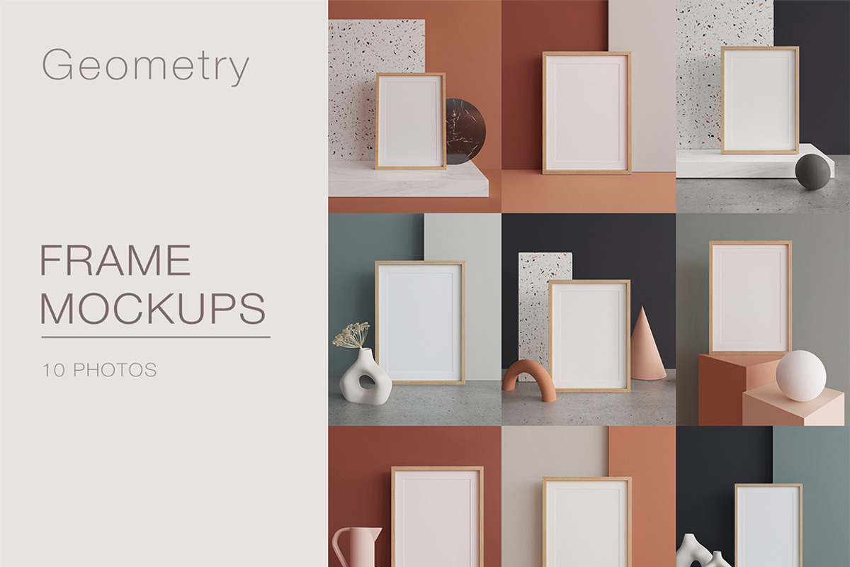 Frame Mockup Kit Geometry, a Product Mockup by MockupsMarket (Photo 3 of 9)