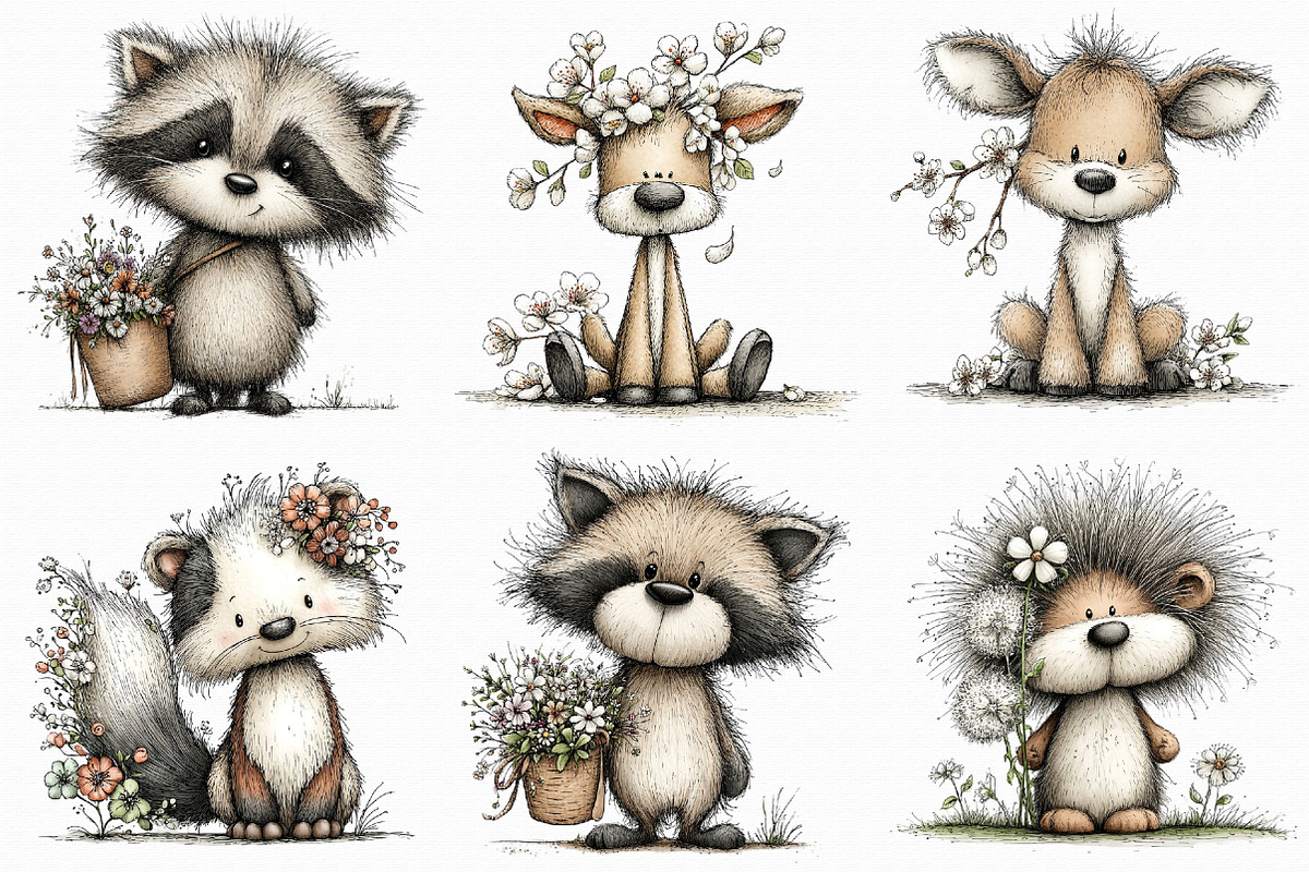 Whimsical Spring Woodland Animals, an Illustration by Libby Wishes (Photo 2 of 8)