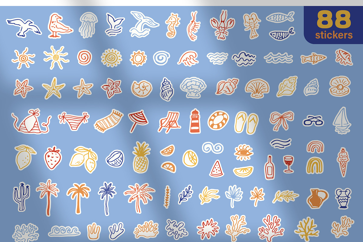 COASTAL - Summer Graphics Bundle, a Pattern Graphic by Katrinelly (Photo 9 of 10)