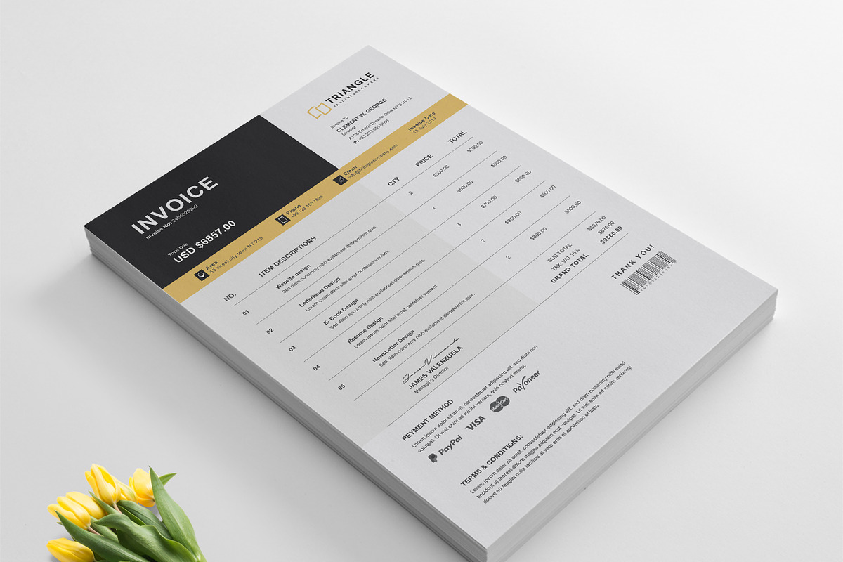 Invoice, a Stationery Template by TelaTemplates (Photo 8 of 9)