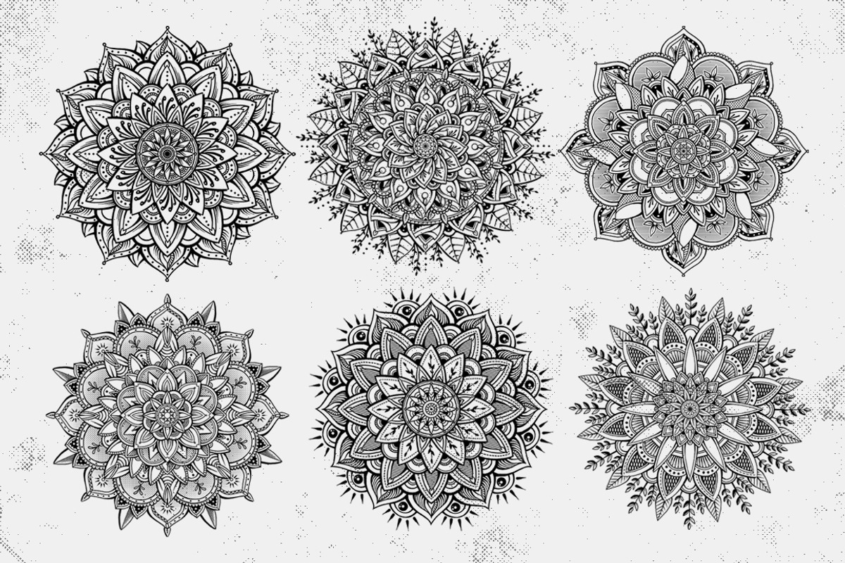 20 Hand-Drawn Style Mandala Set, an Icon by GODZILLARGE (Photo 3 of 7)
