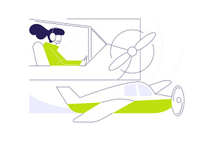 Fly the light aircraft abstract, a Transportation Illustration by Visual Generation
