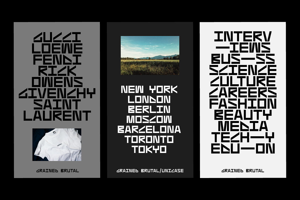 Grained Brutal, a Sans Serif Font by Here  FF (Photo 3 of 16)