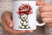 Whimsical Spring Teddy Bear Clipart, an Illustration by Canvas Craft (Thumbnail 5 of 7)