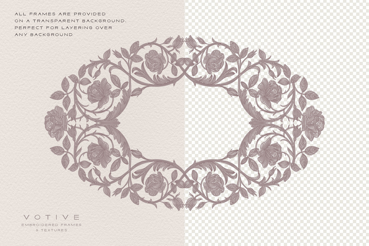 Votive Embroidered Frames & Textures, a Texture Graphic by alonahaidash (Photo 9 of 20)