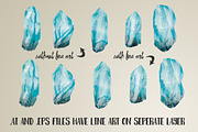 Hand Drawn Watercolor Crystals, an Illustration by Transfuchsian (Thumbnail 3 of 6)