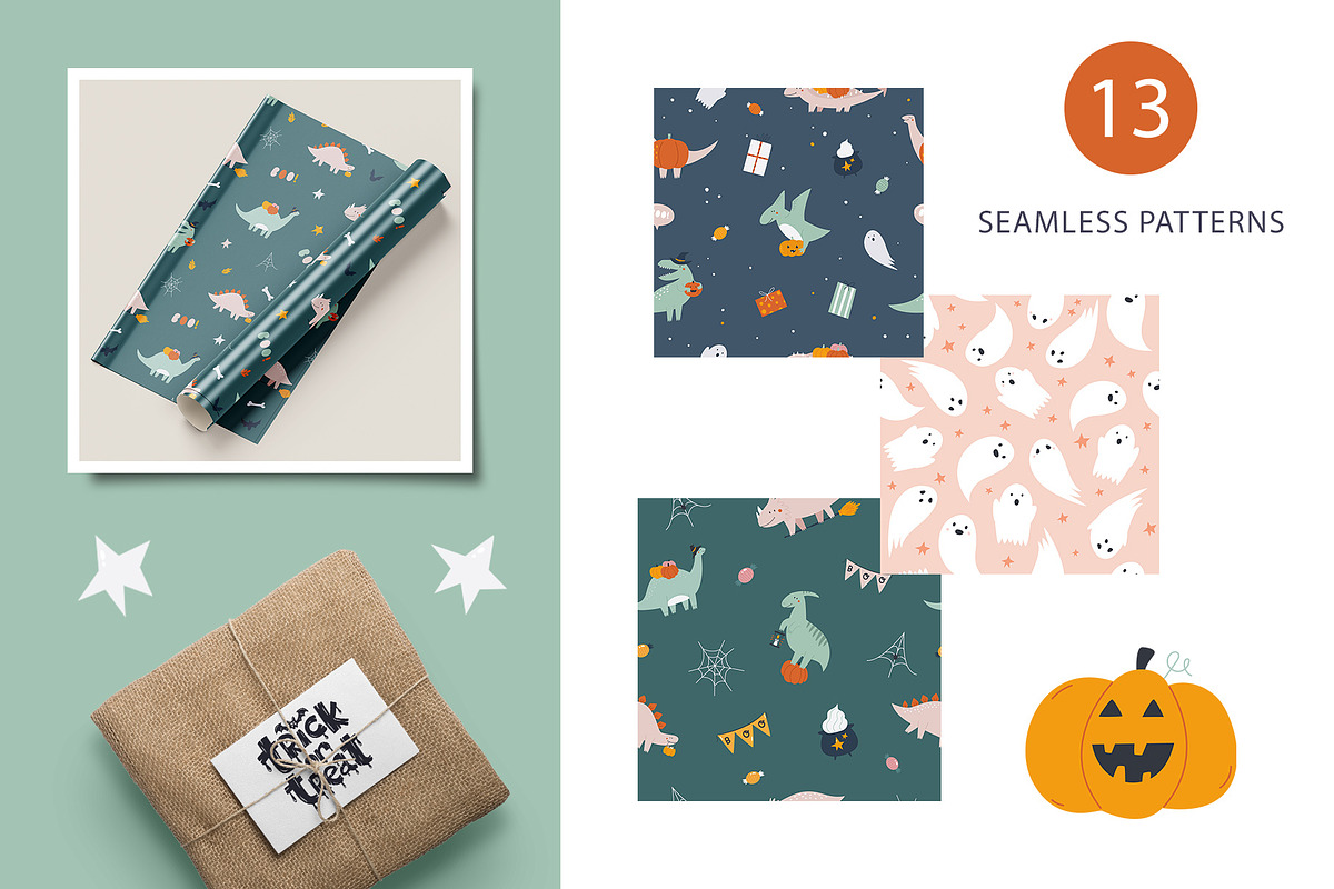 Halloween Dinosaurs Collection, an Illustration by danceyourlife (Photo 6 of 13)