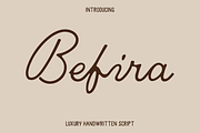 Befira - Luxury Handwritten Script, a Script Font by Luna Shop (Thumbnail 1 of 7)