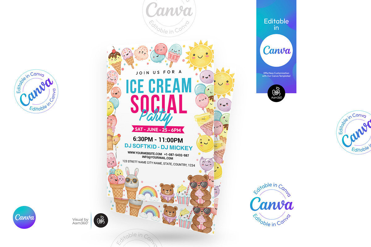 Ice Cream Social Flyer