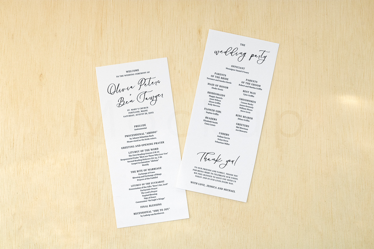 Neutral Front/Back 4x9 Program Card, a Print Template by ILLONA GRAPHICS (Photo 4 of 5)
