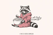 Not Today Cupid Funny Raccoon PNG, an Illustration by SharpMarketplace (Thumbnail 1 of 9)