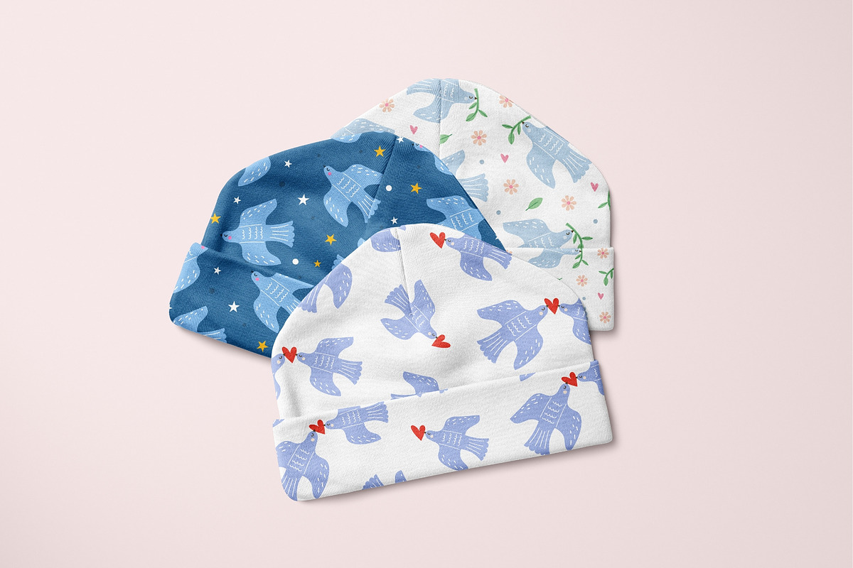 Dove Seamless Pattern Collection, a Pattern Graphic by AnbyArt (Photo 10 of 10)