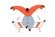 People jump over obstacles concept, a Person Illustration by Good Studio (Thumbnail 4 of 9)